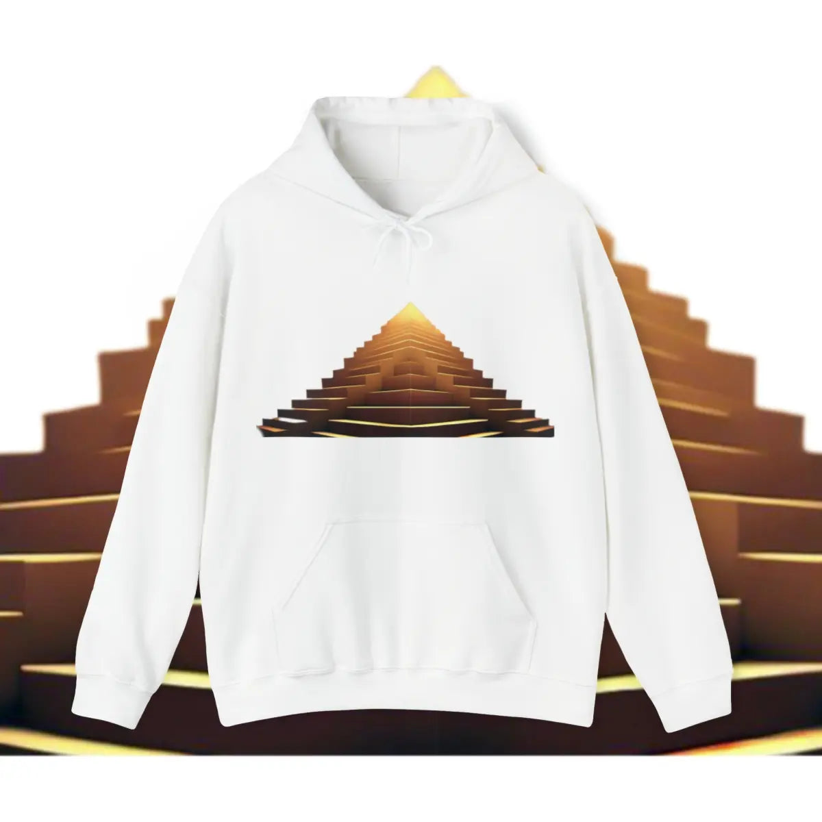 Golden Pyramid Energy Hoodie – Premium 100% Cotton | Available in Black & White