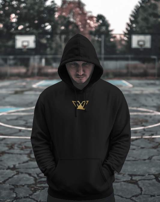 VASBR Signature Premium Hoodie – Modern Fit, Black & White, L–2XL