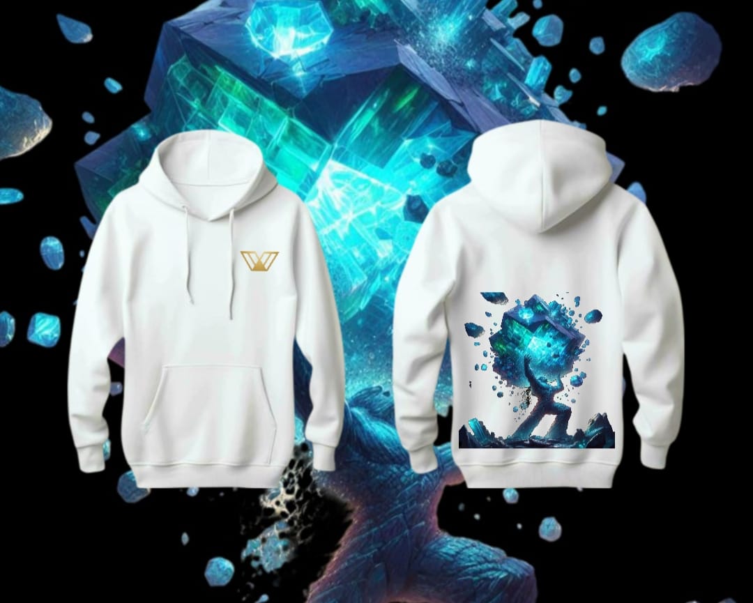 🔷 Crystal Roots Hoodie – Grow Bold, Glow Bright