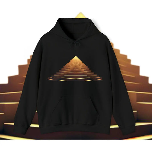 Golden Pyramid Energy Hoodie – Premium 100% Cotton | Available in Black & White